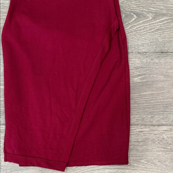 Loveappella Rich Burgundy Midi Dress - Picture 2 of 4